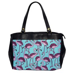 Flemish Rosa Birds Nature Fauna Flamenco Oversize Office Handbag by HermanTelo