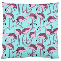 Flemish Rosa Birds Nature Fauna Flamenco Large Cushion Case (two Sides) by HermanTelo