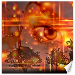 Eye Butterfly Evening Sky Canvas 12  X 12  by HermanTelo