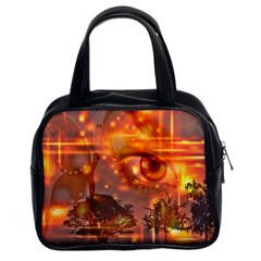 Eye Butterfly Evening Sky Classic Handbag (two Sides)