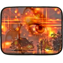 Eye Butterfly Evening Sky Fleece Blanket (mini)