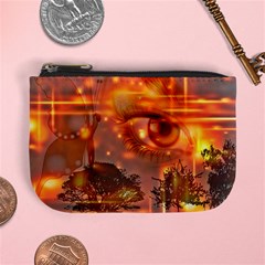 Eye Butterfly Evening Sky Mini Coin Purse