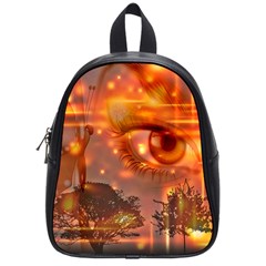 Eye Butterfly Evening Sky School Bag (small)