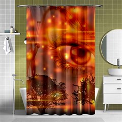 Eye Butterfly Evening Sky Shower Curtain 48  X 72  (small) 