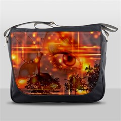 Eye Butterfly Evening Sky Messenger Bag