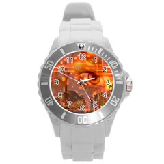 Eye Butterfly Evening Sky Round Plastic Sport Watch (l) by HermanTelo