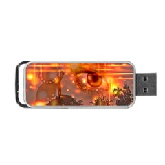 Eye Butterfly Evening Sky Portable Usb Flash (one Side)