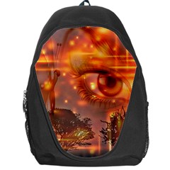 Eye Butterfly Evening Sky Backpack Bag