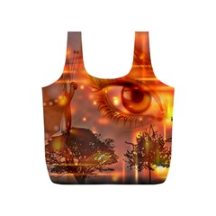 Eye Butterfly Evening Sky Full Print Recycle Bag (s)