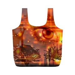 Eye Butterfly Evening Sky Full Print Recycle Bag (m)