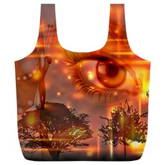 Eye Butterfly Evening Sky Full Print Recycle Bag (xl)