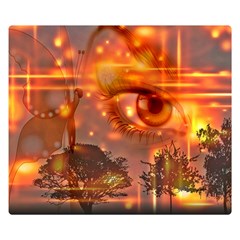 Eye Butterfly Evening Sky Double Sided Flano Blanket (small)  by HermanTelo