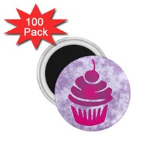 Cupcake Food Purple Dessert Baked 1 75  Magnets (100 Pack)  by HermanTelo