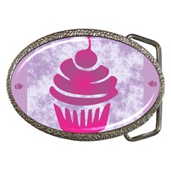 Cupcake Food Purple Dessert Baked Belt Buckles by HermanTelo