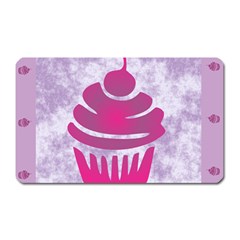 Cupcake Food Purple Dessert Baked Magnet (rectangular) by HermanTelo