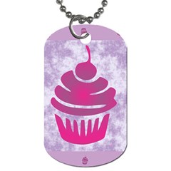 Cupcake Food Purple Dessert Baked Dog Tag (one Side) by HermanTelo