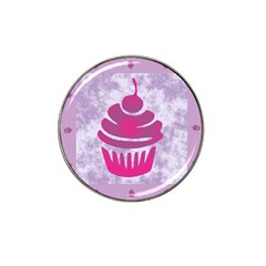 Cupcake Food Purple Dessert Baked Hat Clip Ball Marker by HermanTelo