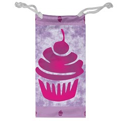 Cupcake Food Purple Dessert Baked Jewelry Bag by HermanTelo