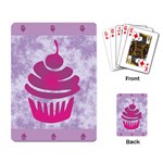 Cupcake Food Purple Dessert Baked Playing Cards Single Design Back