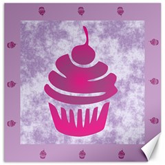 Cupcake Food Purple Dessert Baked Canvas 12  X 12 