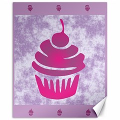 Cupcake Food Purple Dessert Baked Canvas 16  X 20 