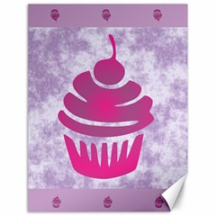 Cupcake Food Purple Dessert Baked Canvas 18  X 24 