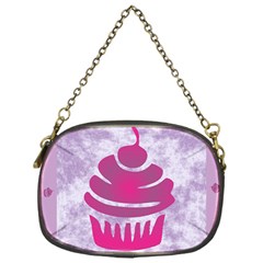 Cupcake Food Purple Dessert Baked Chain Purse (one Side)