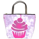 Cupcake Food Purple Dessert Baked Bucket Bag Front