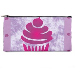 Cupcake Food Purple Dessert Baked Pencil Cases by HermanTelo