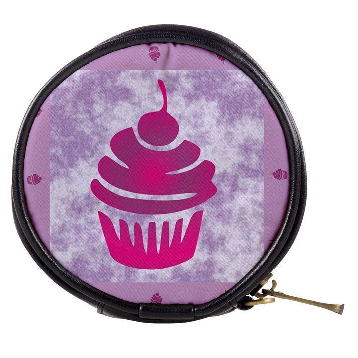 Cupcake Food Purple Dessert Baked Mini Makeup Bag