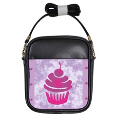 Cupcake Food Purple Dessert Baked Girls Sling Bag