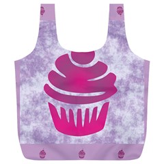 Cupcake Food Purple Dessert Baked Full Print Recycle Bag (xl) by HermanTelo