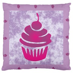 Cupcake Food Purple Dessert Baked Standard Flano Cushion Case (one Side) by HermanTelo