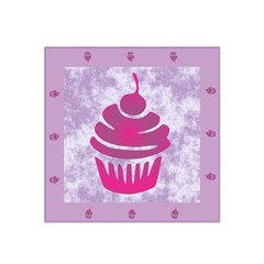 Cupcake Food Purple Dessert Baked Satin Bandana Scarf