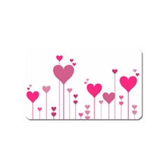 Heart Rosa Love Valentine Pink Magnet (name Card) by HermanTelo