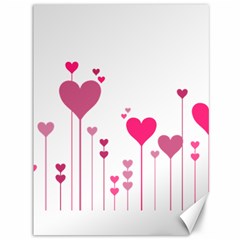 Heart Rosa Love Valentine Pink Canvas 36  X 48 