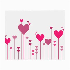 Heart Rosa Love Valentine Pink Small Glasses Cloth (2 Sides)