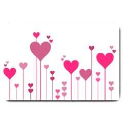 Heart Rosa Love Valentine Pink Large Doormat 