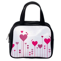 Heart Rosa Love Valentine Pink Classic Handbag (one Side)