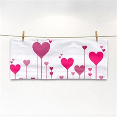 Heart Rosa Love Valentine Pink Hand Towel