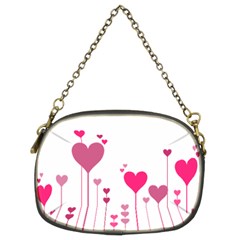 Heart Rosa Love Valentine Pink Chain Purse (two Sides)