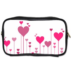 Heart Rosa Love Valentine Pink Toiletries Bag (two Sides)