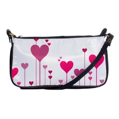 Heart Rosa Love Valentine Pink Shoulder Clutch Bag