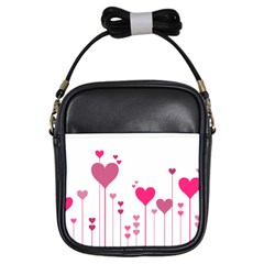 Heart Rosa Love Valentine Pink Girls Sling Bag