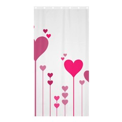 Heart Rosa Love Valentine Pink Shower Curtain 36  X 72  (stall)  by HermanTelo