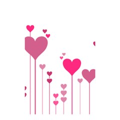 Heart Rosa Love Valentine Pink Shower Curtain 48  X 72  (small)  by HermanTelo