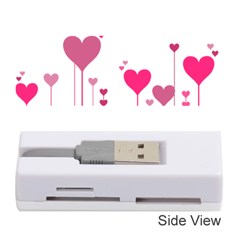 Heart Rosa Love Valentine Pink Memory Card Reader (stick)