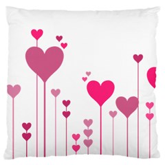 Heart Rosa Love Valentine Pink Large Cushion Case (two Sides) by HermanTelo