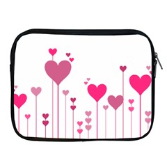 Heart Rosa Love Valentine Pink Apple Ipad 2/3/4 Zipper Cases