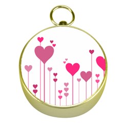 Heart Rosa Love Valentine Pink Gold Compasses by HermanTelo